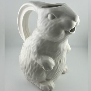 Pottery Barn Whimsical White Ceramic Bunny
Pitcher Sold Out New 🐇